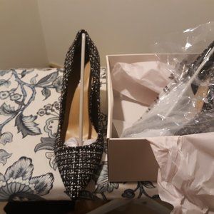 black and white pumps